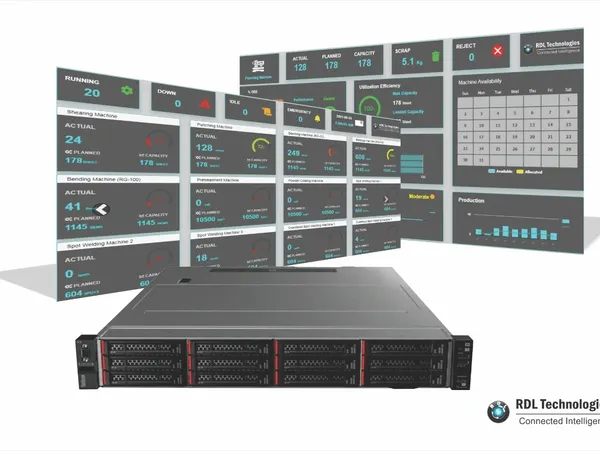 Tablet view of OEE performance metrics